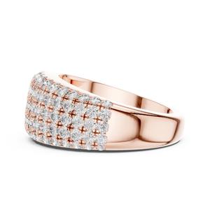 Bague en or 14 carats unisexe de luxe avec diamant taille brillant, design minimaliste, certificat IGI pour fiançailles, mariage, cadeaux d'anniversaire - Product Image 5