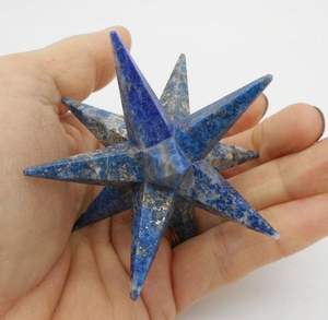 Lapislázuli 12 puntos Merkaba estrella curación herramientas metafísicas de la India - Product Image 1