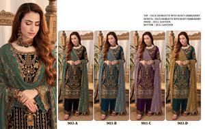 Impresionante traje pakistaní con bordado pesado y telas lujosas para grandes ocasiones a un precio asequible - Product Image 2