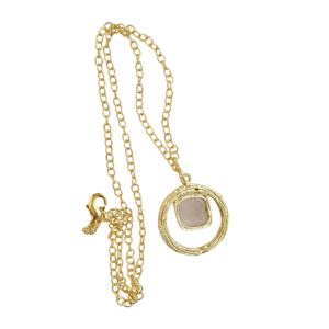 Collar con Dije de Latón Mate Minimalista, Joyería de Moda Unisex Hecha a Mano, Precio de Fábrica, OEM, ODM - Product Image 3