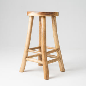 Chaise de bar en teck et bois de suar commercial avec un design tropical moderne, durable, personnalisée pour une utilisation à domicile, à l'hôtel, en villa - Product Image 3