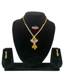 AD671 Conjunto de collar clásico elegante con pendientes Joyería de moda para aniversario de bodas y eventos tradicionales Idea de regalo - Product Image 4