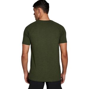T-shirt de sport athlétique pour homme, personnalisé, haute qualité, coupe ajustée, respirant, coton/polyester, coupe longue, très vendu - Product Image 4