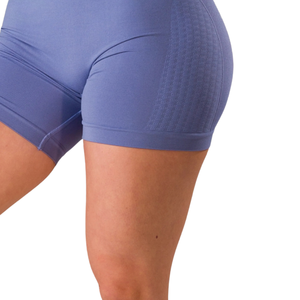 Shorts Deportivos de Cintura Alta sin Costuras Bluebonnet para Mujer, Shorts de Entrenamiento Elásticos con Control de Abdomen - Product Image 6