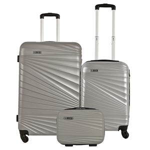 Set di 4 valigie rigide in ABS color argento metallizzato nude - Product Image 1