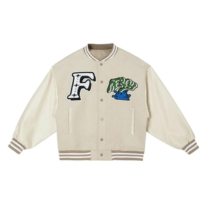 Chaqueta universitaria de lana de nuevo diseño para hombre, parches de chenilla universitarios hechos a medida, ropa de calle, chaquetas de béisbol, nueva colección de invierno - Product Image 4