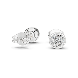 Boucles d'oreilles clous en diamant de laboratoire 1 carat pour femme, clarté VVS-VS, or 18 carats, 14 carats, 10 carats et argent 925, or rose, or jaune, or blanc - Product Image 4