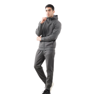 Conjunto Deportivo Premium Gris para Hombre, Chaqueta con Capucha y Cremallera Completa y Pantalones Jogger, Ropa Deportiva, Ropa Activa, Traje de Entrenamiento para Gimnasio, Precio al por Mayor - Product Image 1