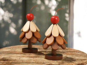 Wooden Tree <b>Coaster</b> Handcrafted Wood Trivet For Kitchen Dining Table Vietnam By 99 <b>Gold</b> Data - Ms Violet - Product Image 3
