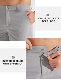 กางเกงกีฬาผู้ชายแบบสั่งทำพิเศษ ระบายอากาศได้ดี เอวสูง ทรงขาตรง ผลิตจากผ้าแคนวาสระบายอากาศ ย้อมสีพื้น - Product Image 3