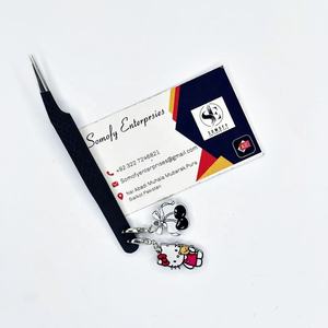 Pince à cils en acier inoxydable personnalisée en gros boîte en vrac isolation marque privée pince à cils pointe en fibre avec ensemble de breloques - Product Image 3