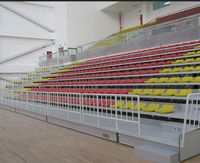 JY-706 Tribune télescopique rétractable moderne, système de sièges pliants pour salle de sport intérieure, gymnase scolaire