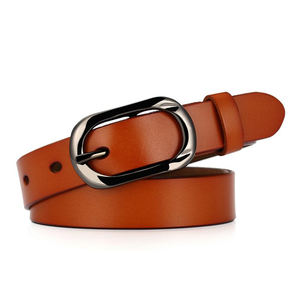 Cinturón de piel auténtica de vaca para hombre, ropa informal con hebillas de acero, cinturón de cuero de diseño Popular con estilo de logotipo personalizado - Product Image 2