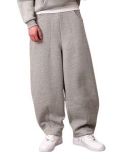 ชุดเซ็ตเสื้อฮู้ดดี้ผ้าฟลีซสีเทาอ่อนสำหรับผู้ชาย และกางเกงจ็อกเกอร์ทรงหลวม สไตล์ลำลองสำหรับฤดูหนาว เสื้อฮู้ดแบบสวมหัว กางเกงขายาว สตรีทแวร์ - Product Image 4