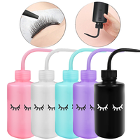 Bouteille de lavage de tatouage en plastique Lash Water Squeeze Bottle Large Liquid Squirt Bottle Succulent Arrosoir avec écailles à bouche étroite