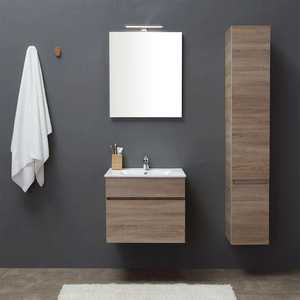 Shanghai Oak 60cm <b>Wall</b>-Hung Bathroom Cabinet with Drawer <b>Mirror</b> Washbasin Bathroom <b>Sets</b> - Product Image 2