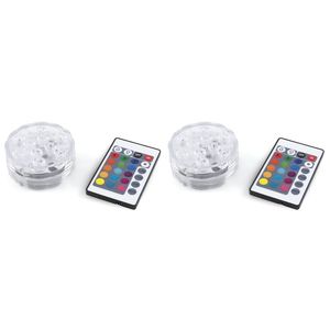 Set di 2 Faretti Impermeabili per Piscina con 10 LED e Telecomando - Product Image 1