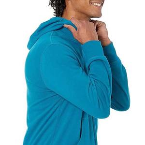 Sweat à capuche en molleton de coton pour homme avec fermeture éclair, broderie, impression numérique, teinture unie, entièrement personnalisable, séchage rapide et respirant - Product Image 3