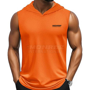 Mode personnalisé pull sans manches à capuche tenue décontracté hommes sans manches sweats à capuche 2025 personnalisé - Product Image 1