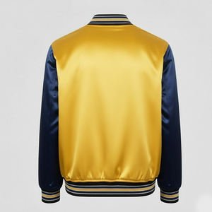 Nouvelle veste bomber en satin personnalisée 2026, polyester, hiver, hommes et femmes, veste de baseball en satin, veste universitaire, écologique - Product Image 2
