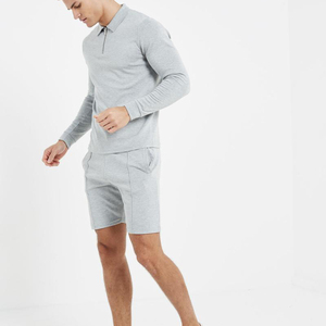 Polo personalizado con pantalones cortos conjuntos para hombres Polo camiseta y conjunto corto logotipo personalizado verano hombres conjuntos ropa deportiva servicio OEM - Product Image 1