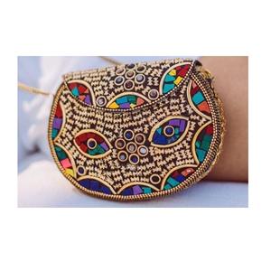 Sac à main à la mode Mosaic Work Sacs en métal pour femmes Utilisation de vêtements de fête Disponible au meilleur prix de l'artisanat de luxe - Product Image 6