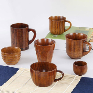 Ensemble de tasses de verres de qualité supérieure tasse en bois pour boissons chaudes tasses à café en bois tasse à thé en acacia artisanale - Product Image 1
