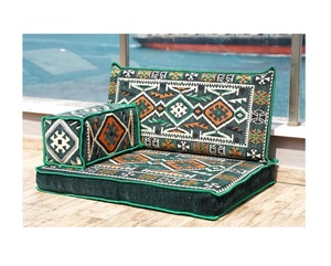 โซฟาตั้งพื้นสไตล์อาหรับพื้นโซฟาอาหรับพื้นที่นั่ง | 90x70x10ซม. 3ชิ้น1ชุด - Product Image 1