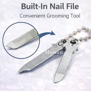 Coupe-ongles et coupe-lime professionnel de haute qualité en acier inoxydable noir à lame courbée, mini porte-clés, outil de toilettage - Product Image 3