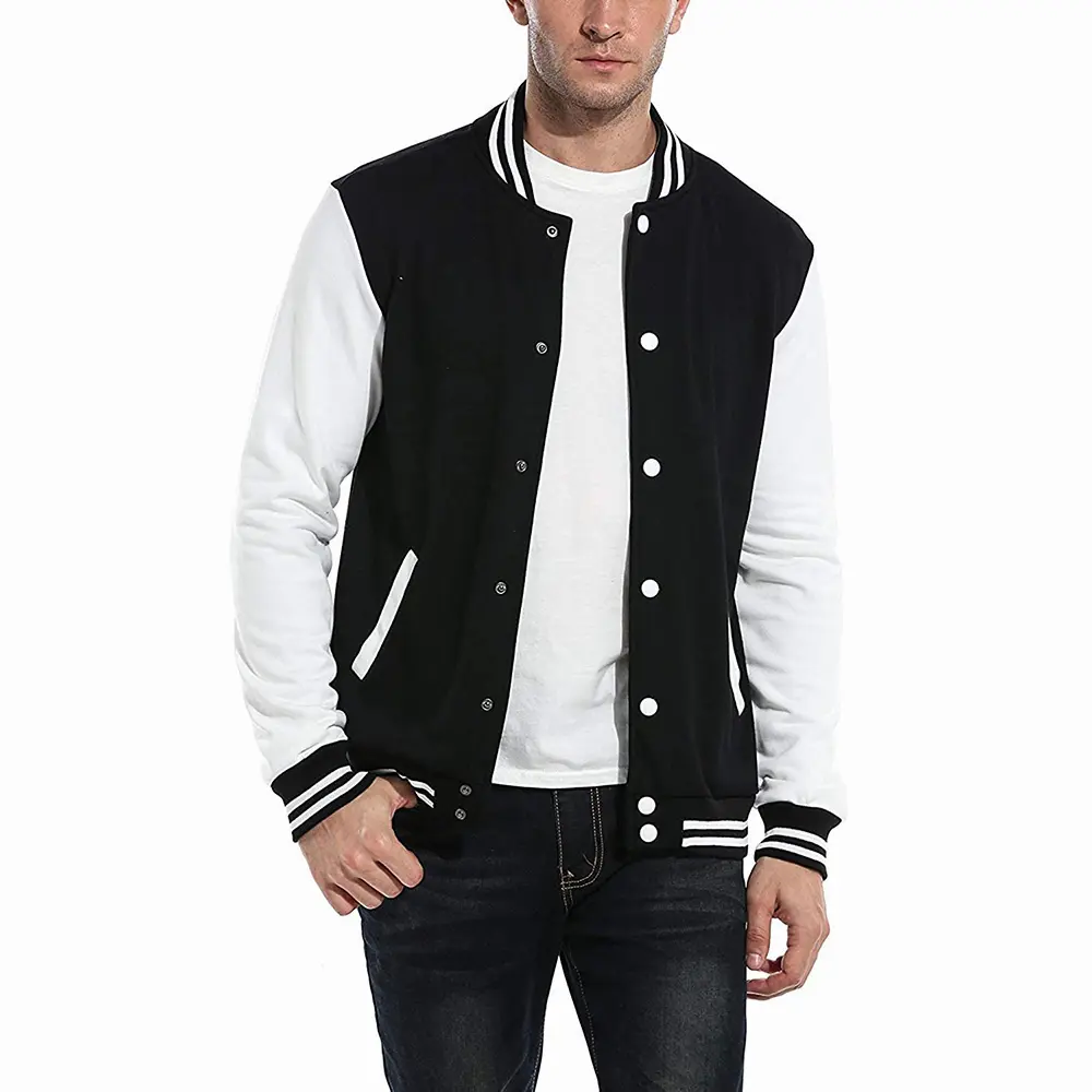 남자 야구 착용 모직 만든 단추 마감 겨울 착용 재킷을 위한 고품질 Letterman 재킷