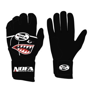 Gants de frappe rembourrés en cuir noir/blanc NOFA Industries, fermeture à boucle ambidextre, tendance, entraînement, unisexe, adulte - Product Image 2