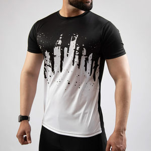 Camiseta de sublimación de poliéster 100% para hombre, camiseta de manga corta para gimnasio, camiseta de secado rápido, camisetas de alta calidad con logotipo personalizado - Product Image 6