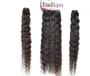 Extensions de cheveux naturels ondulés avec boucles, 100 % cheveux vierges Remy indiens de temple, fermeture en dentelle économique, cuticules alignées - Product Image 4