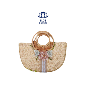 กระเป๋าสานแฮนด์เมดผักตบชวาพระจันทร์ - Product Image 4