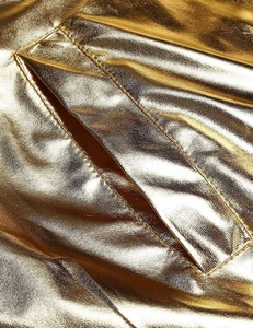 Logotipo personalizado 100% poliéster satén bombardero béisbol invierno Letterman chaqueta para hombre barato oro satén Varsity chaquetas para hombres - Product Image 4