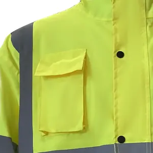 Veste de travail élégante et confortable en toile de coton de qualité supérieure robuste, durable, respirante, hydrofuge, teinte unie, pour l'hiver - Product Image 2
