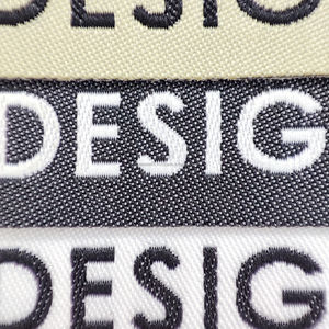 Étiquettes tissées personnalisées de haute qualité, production rapide, étiquettes de bordure de vêtements, étiquettes tissées pour t-shirts - Product Image 4