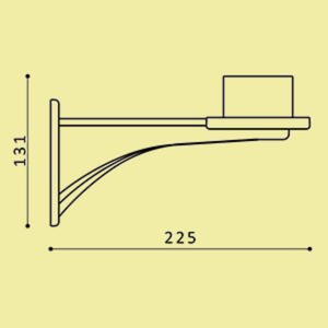Acrilux 50020 illuminazione esterna braccio dritto completo di base per Globlo Ø200 Ø250 ø300mm - Product Image 6