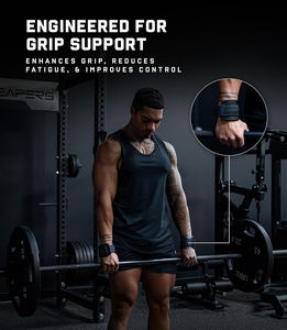 Sangles de musculation en néoprène à double sangle avec anneau en D, support de poignet unisexe, robustes, 7 mm d'épaisseur, antidérapantes, fermeture auto-agrippante - Product Image 4