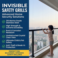 Câble en acier inoxydable 304 316 haute résistance pour grille invisible de protection de balcon et de fenêtre