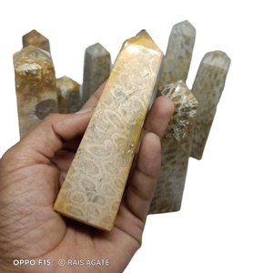 Gema natural curativa, piedra de jaspe Coral, torre de jaspe, piedras de alta y preciosa calidad, torre de cristal - Product Image 2