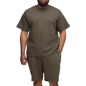 Ensemble de sport d'été pour hommes en gros, séchage rapide, vêtements de sport, chemise et short respirants en coton, deux pièces, collection 2026 - Product Image 1