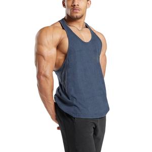 Camiseta sin mangas con protección solar informal sin mangas para hombre, Camiseta holgada de algodón ligero con cuello redondo de Color sólido - Product Image 1