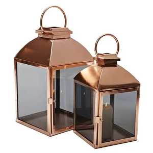 High Quality Custom Iron Glass Candle <b>Lantern</b> <b>Set</b> Handmade Home Decoration Price India Includes Other Metal Material Candle - Product Image 1