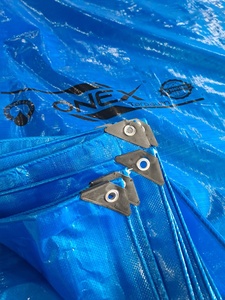 Matériau vierge de bâche PE 180gsm bleu personnalisable Style imperméable et simple avec taille et marque personnalisables - Product Image 5