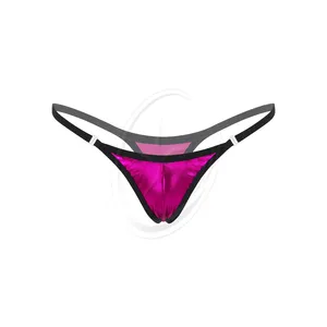 Thong Elastic Waistband G-string Bikini Underwear Bottoms Womens Brazilian Bikini Briefs Panties Shiny Low Rise Micro Bikini