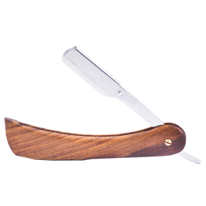 River Lake Straight Razor Folding Shaving Knife Professional Men's Manual Face & Body <b>Shaver</b> Stainless Steel Wood Handle - Product Image 1