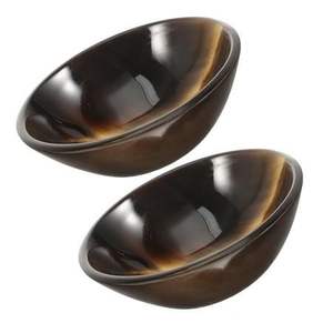 CUENCO DE CUERNO DE BÚFALO NATURAL DE CALIDAD REAL Disponible en todos los tamaños Cuerno indio Artesanía Cuenco de cuerno decorativo para el hogar y la decoración - Product Image 3