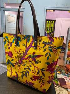 Haute qualité Vintage femmes tricoté sac fourre-tout grande capacité indien imprimé bureau dame porte-documents Zip deux chaînes sac à bandoulière - Product Image 2