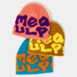 Logotipo personalizado Unisex Acrílico de alta calidad Mohair Gorros Sombreros Ropa de invierno al aire libre Mohair Beanie Cap - Product Image 1